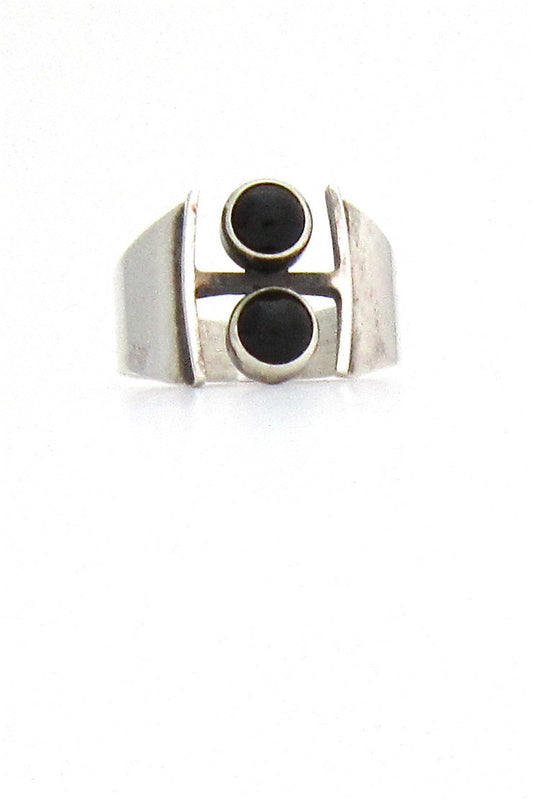 Kultaseppa Salovaara Finland silver and onyx  ring