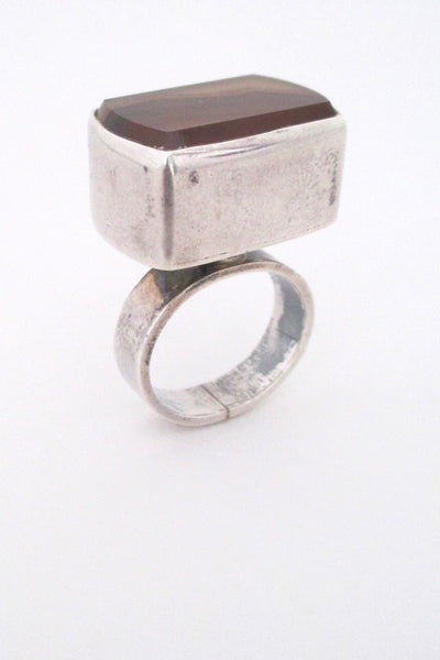 Lisbeth Nordskov Denmark Scandinavian Modern large agate ring Nordic design