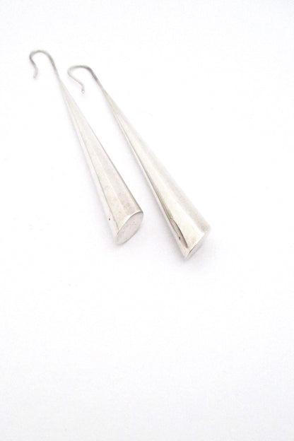Marcin Zaremski Poland extra long vintage silver drop earrings