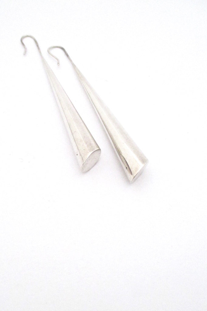 Marcin Zaremski Poland extra long vintage silver drop earrings