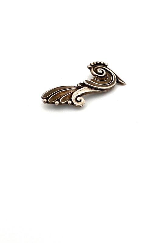 Margot Van Voorhies Carr Margot de Taxco Mexico vintage silver brooch mid century Modernist jewelry design