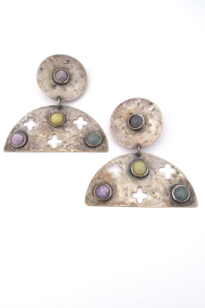 Martha Sturdy Canada large scale drop earrings 1980s post modern jewelry