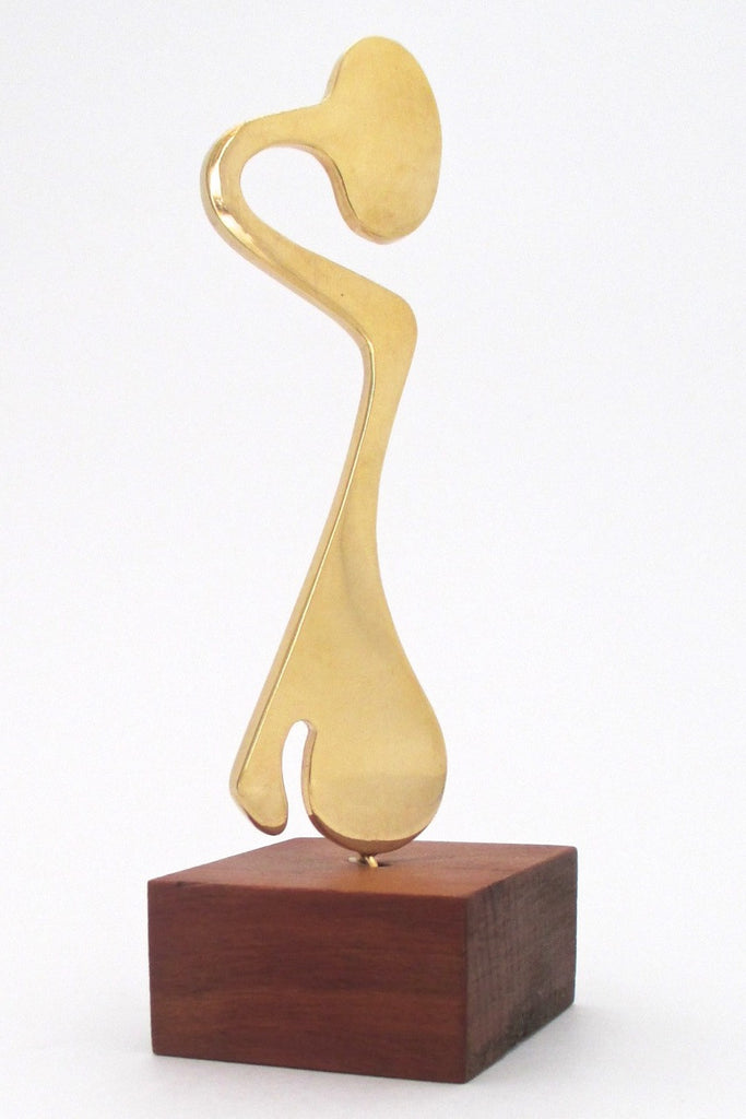 Maryon Kantaroff Canada sculpture signed gilded bronze large pendant 2