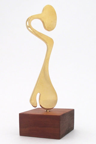 Maryon Kantaroff Canada sculpture signed gilded bronze large pendant 2