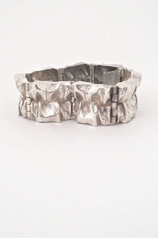 Matti Hyvarinen Finland vintage silver Scandinavian modernist textured bracelet 1970