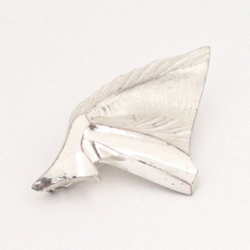 Matti Hyvarinen Finland vintage Scandinavian modern textured silver brooch