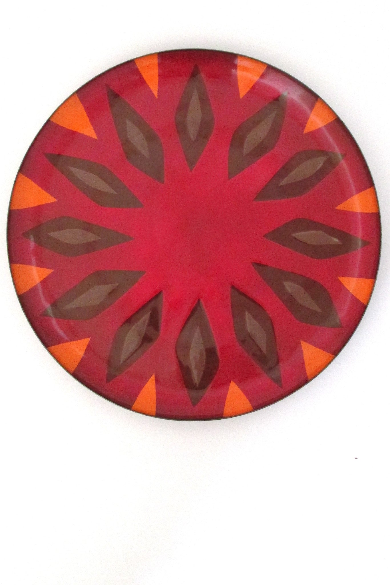 Miguel Pineda Mexico vintage modernist enamel plate