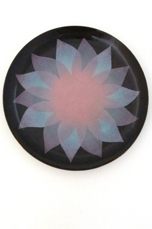 Miguel Pineda Mexico vintage enamel modernist plate medium