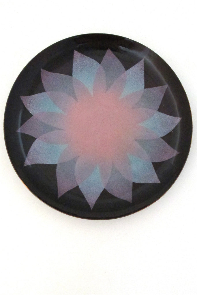 Miguel Pineda Mexico vintage enamel modernist plate medium