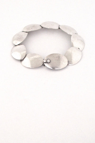 Neils Erik NE From Denmark vintage Scandinavian Modernist silver panel link bracelet
