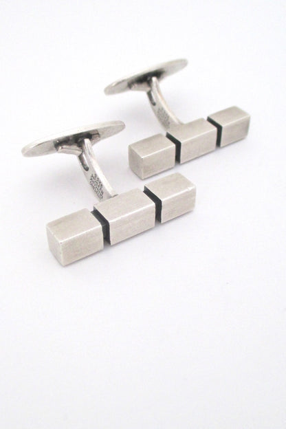 Niels Erik From Denmark vintage Modernist silver cufflinks