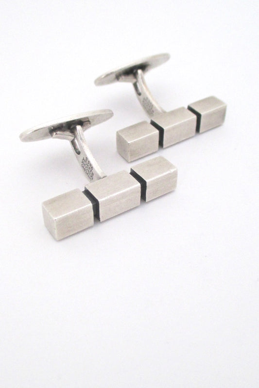 Niels Erik From Denmark vintage Modernist silver cufflinks