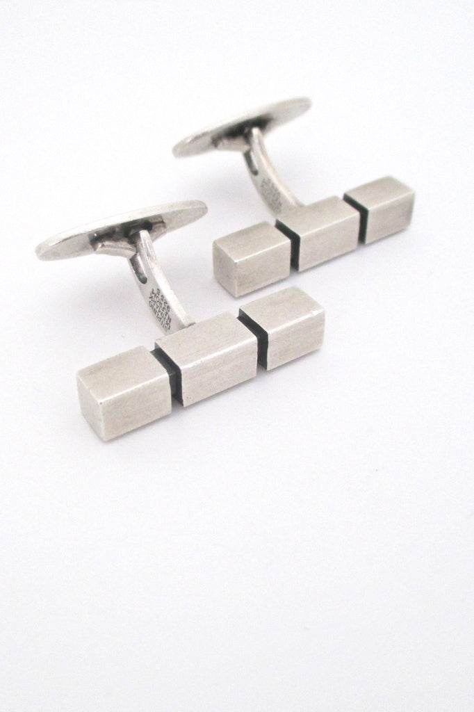 Niels Erik From Denmark vintage Modernist silver cufflinks