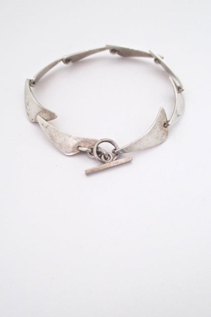 Niels Erik From Denmark vintage mid century silver link bracelet Scandinavian Modern design