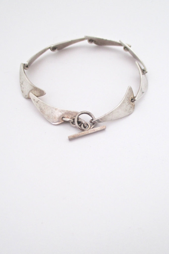 Niels Erik From Denmark vintage mid century silver link bracelet Scandinavian Modern design