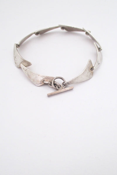 Niels Erik From Denmark vintage mid century silver link bracelet Scandinavian Modern design