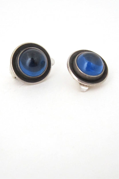 NE From Denmark vintage silver and blue earrings