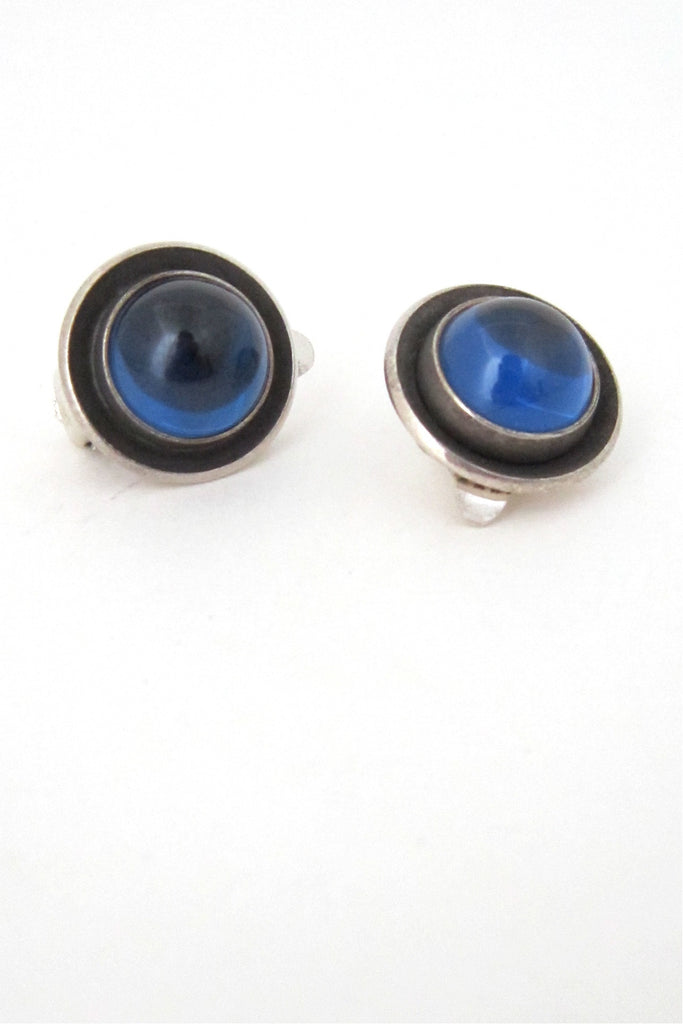 NE From Denmark vintage silver and blue earrings