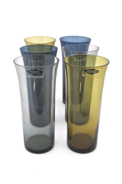 Nuutajarvi Notsjo Finland vintage set drinks glasses 1725 by Kaj Franck