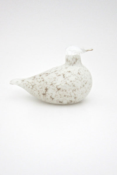 Oiva Toikka Nuutajarvi Finland glass bird white willow grouse sculpture iittala