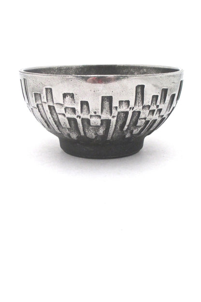 Olav Joff for Polaris Norway vintage brutalist Steel Art bowl