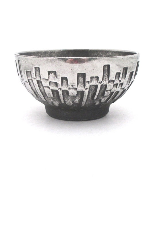 Olav Joff for Polaris Norway vintage brutalist Steel Art bowl