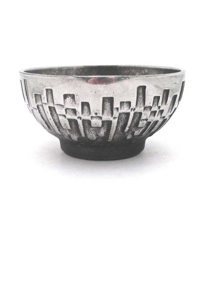 Olav Joff for Polaris Norway vintage brutalist Steel Art bowl