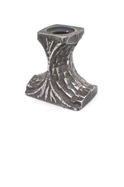 Olav Joff for Polaris Norway vintage brutalist Steel Art candle holder 2 of 2