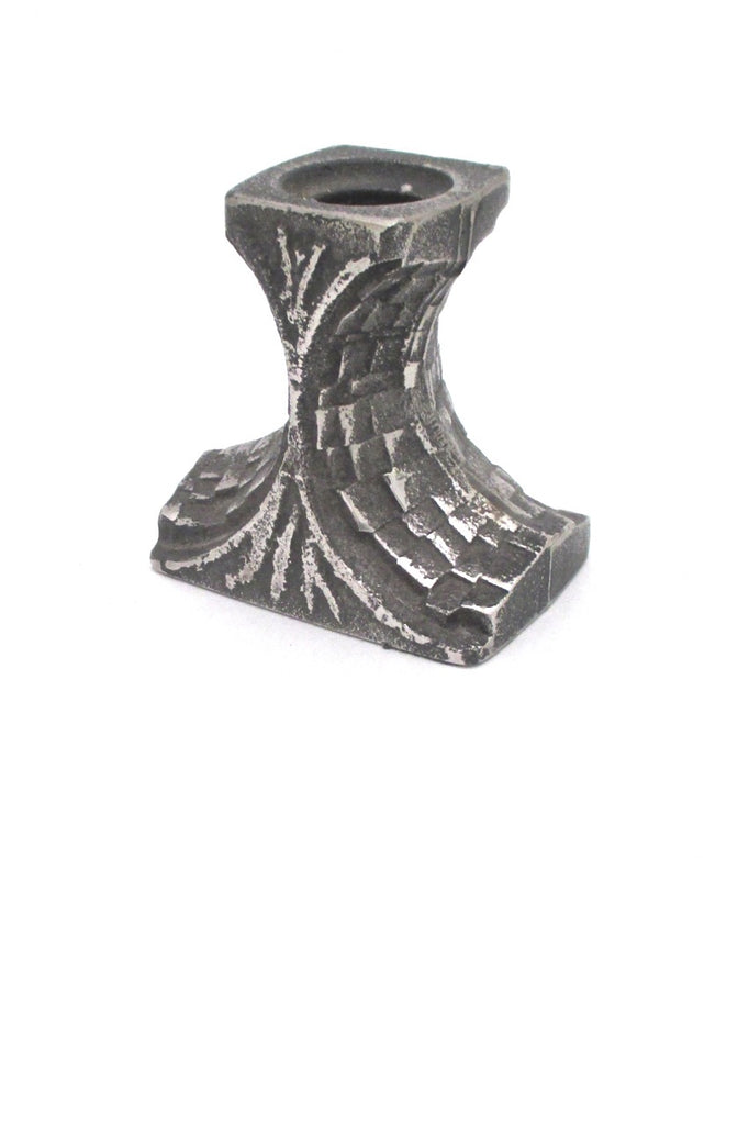 Olav Joff for Polaris Norway vintage brutalist Steel Art candle holder 2 of 2