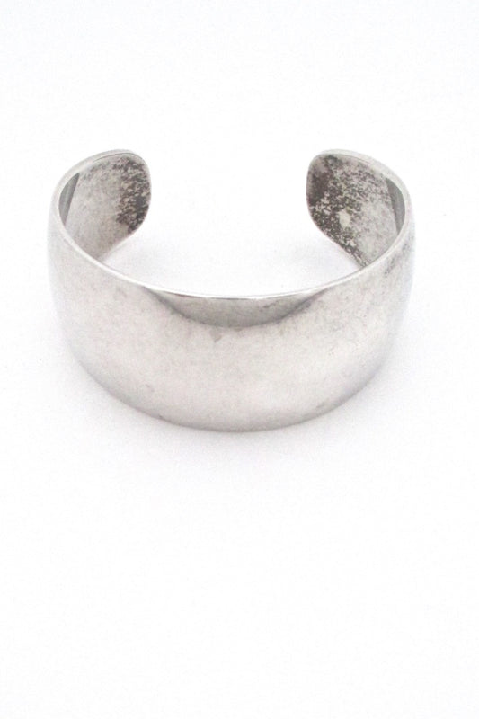 Ove Wendt for Age Fausing Denmark heavy vintage silver cuff bracelet Danish Modern Design