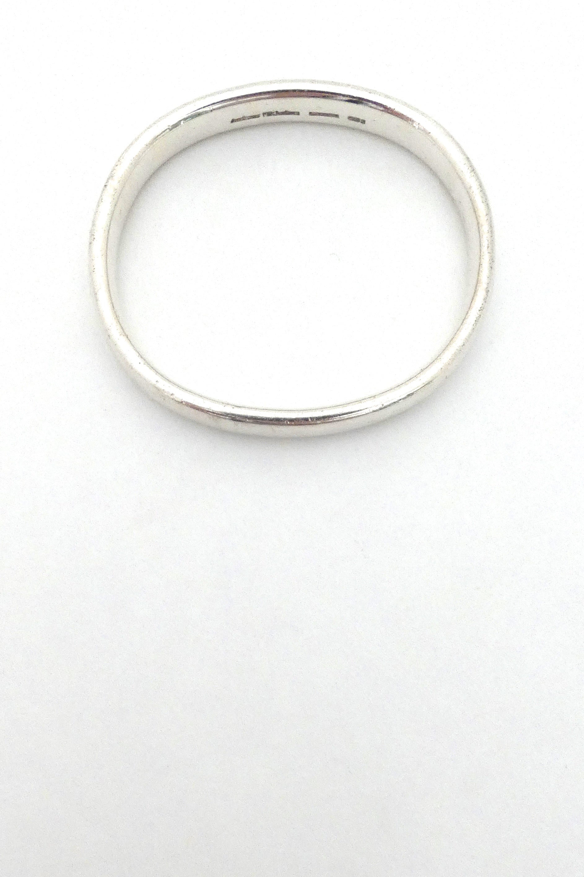 detail Andreas Mikkelsen Denmark vintage very heavy silver bangle bracelet Scandinavian Modernist design jewelry