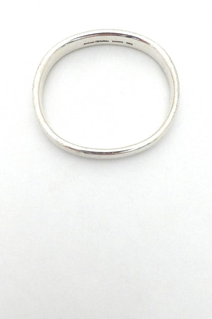 detail Andreas Mikkelsen Denmark vintage very heavy silver bangle bracelet Scandinavian Modernist design jewelry
