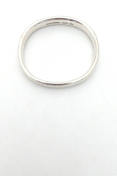 detail Andreas Mikkelsen Denmark vintage very heavy silver bangle bracelet Scandinavian Modernist design jewelry