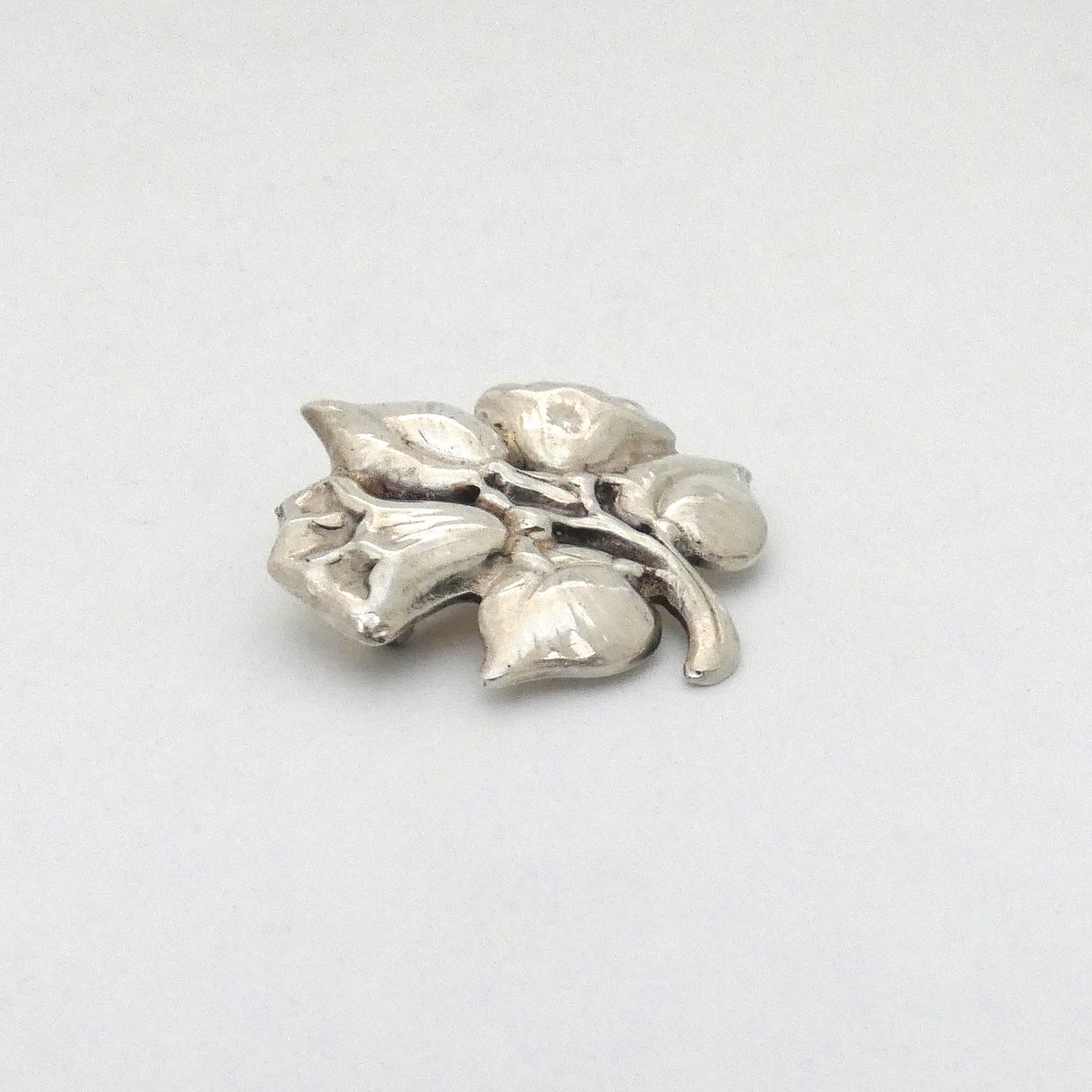 profile Carl Poul Petersen Canada vintage silver floral brooch Georg Jensen apprentice