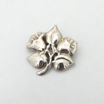 Poul Petersen floral silver brooch
