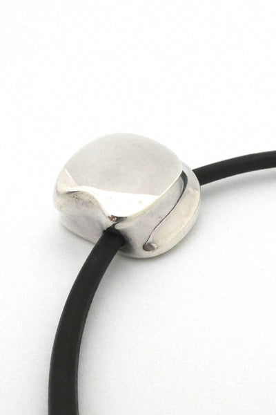 Lapponia silver & leather choker ~ Poul Havgaard, 1974