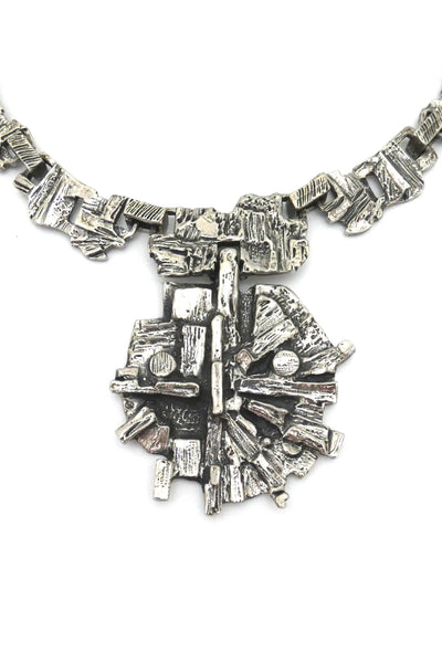 Robert Larin large chunky link bib necklace