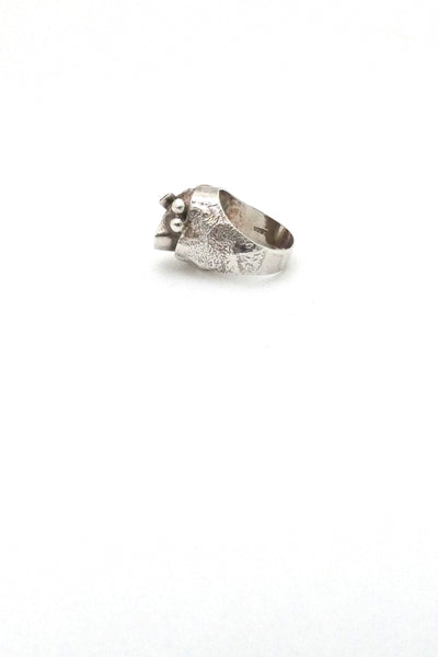 profile Buch + Deichmann Denmark vintage brutalist sterling silver ring Scandinavian Modern design jewelry