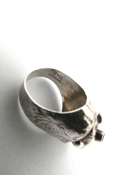 Buch + Deichmann sterling silver brutalist ring