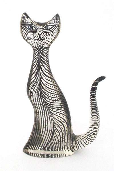 Palatnik vintage modernist acrylic cat sculpture medium