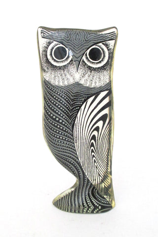 Palatnik vintage acrylic modernist small owl sculpture 2