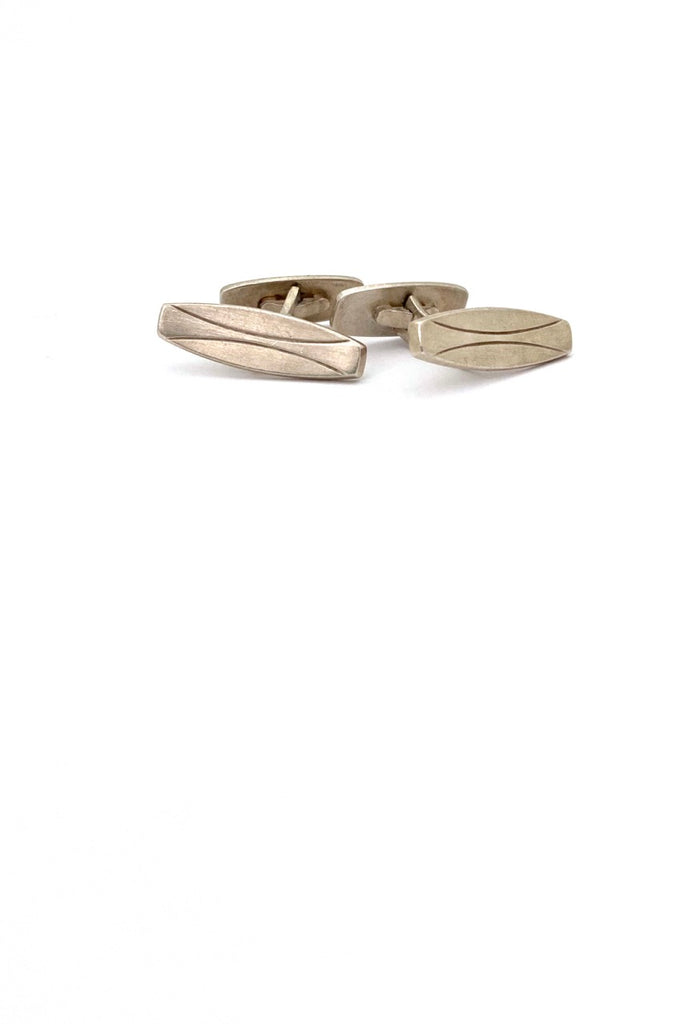 Palle Bisgaard Denmark vintage silver Modernist cufflinks Scandinavian Modern design jewelry