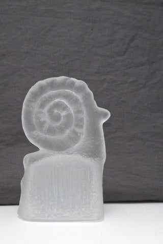 Pavel Panek Kozoroh goat frosted glass sculpture for Rudolfova Czechoslovakia 1971