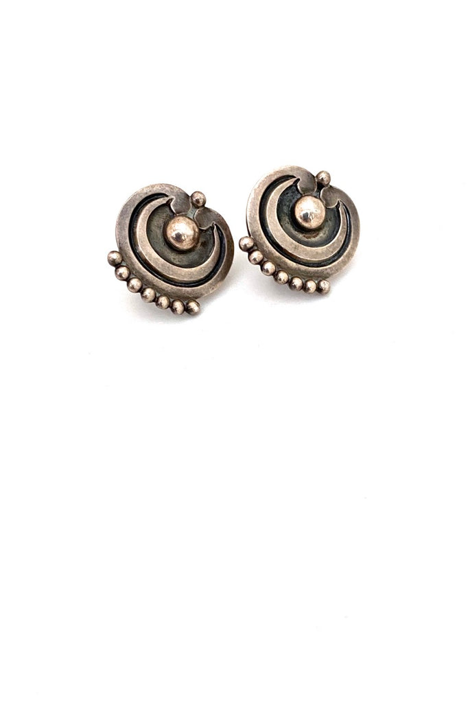 Pedro Romero Taxco Mexico vintage sterling silver earrings Modernist jewelry design