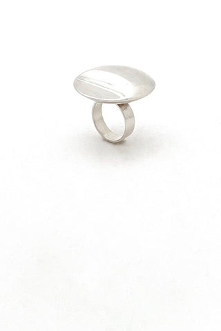 Pekka Piekainen Finland extra large vintage silver ring Auran Kultaseppa 1972 Scandinavian Modern jewelry design