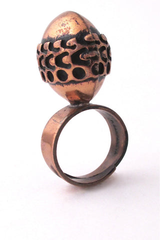 Pentti Sarpaneva Finland vintage bronze large oval ring