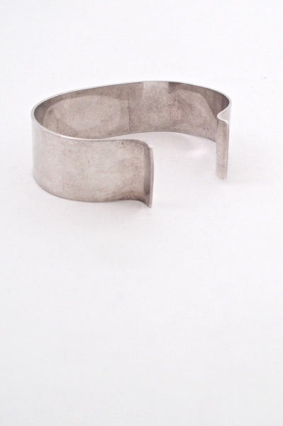 detail Peter von Post Sweden vintage silver cuff bracelet Scandinavian Modernist design
