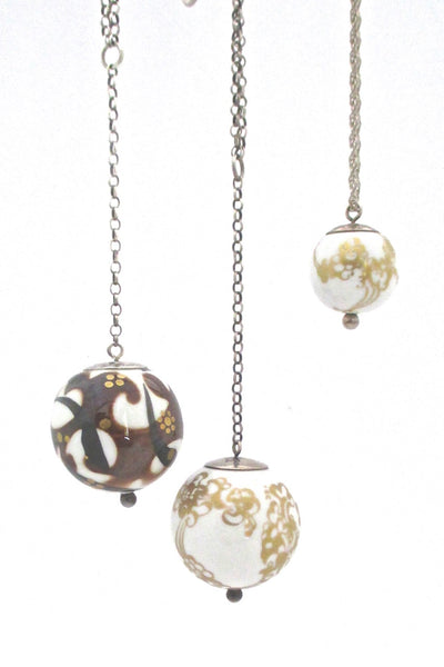 Porsgrund porcelain & sterling pendant necklace