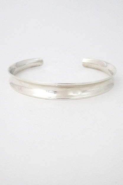 Poul Warmind Denmark vintage silver modernist cuff bracelet