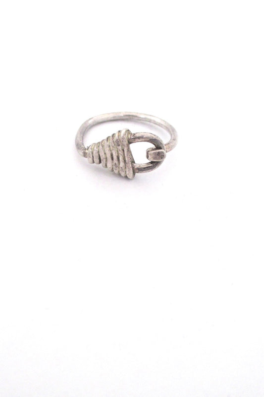 Rafael Alfandary Canada sterling silver wrapped ring vintage Canadian jewelry